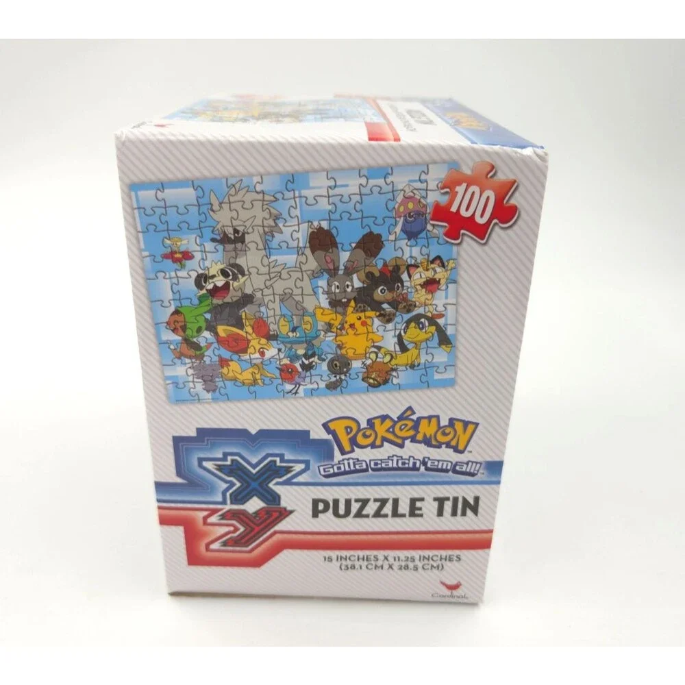 Pokémon XY Puzzle Tin With 100-Piece Puzzle & Poké Ball Design NEW